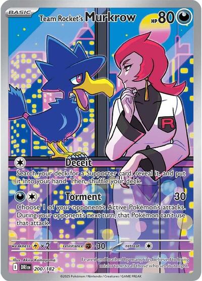 Team Rocket's Murkrow - (200/182) - SV10: Destined Rivals - (Illustration Rare)
