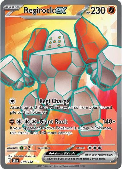 Regirock ex - (214/182) - SV10: Destined Rivals - (Ultra Rare)