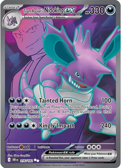 Team Rocket's Nidoking ex - (216/182) - SV10: Destined Rivals - (Ultra Rare)