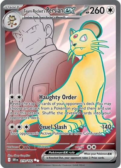 Team Rocket's Persian ex - (219/182) - SV10: Destined Rivals - (Ultra Rare)