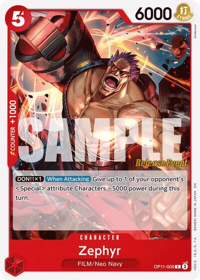 Zephyr - (OP11-006) - A Fist of Divine Speed Release Event Cards - (Common)