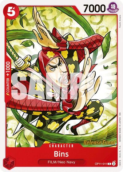 Bins - (OP11-011) - A Fist of Divine Speed Release Event Cards - (Common)