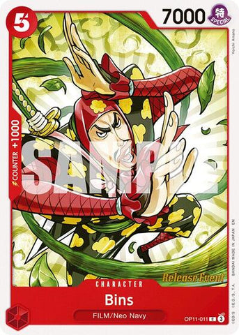 Bins - (OP11-011) - A Fist of Divine Speed Release Event Cards - (Common)
