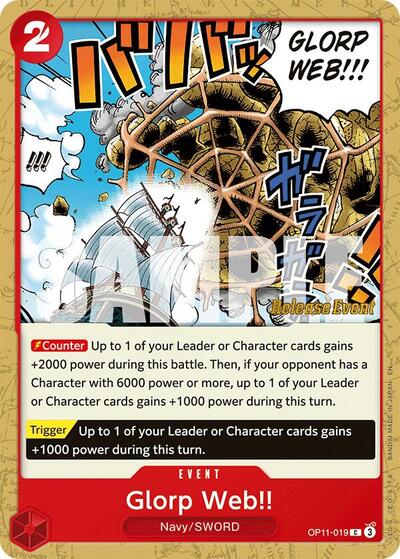 Glorp Web!! - (OP11-019) - A Fist of Divine Speed Release Event Cards - (Common)