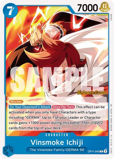 Vinsmoke Ichiji - (OP11-043) - A Fist of Divine Speed Release Event Cards - (Common)