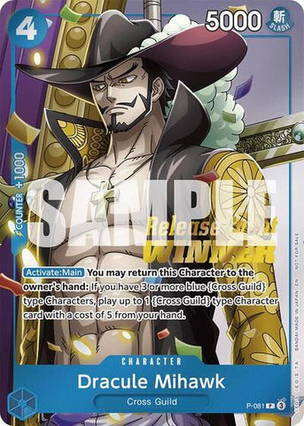 Dracule Mihawk (OP11 Release Event) - (P-081) - One Piece Promotion Cards - (Promo)