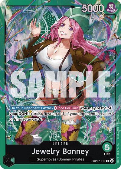 Jewelry Bonney - (OP07-019) - Starter Deck 24: GREEN Jewelry Bonney - (Leader)