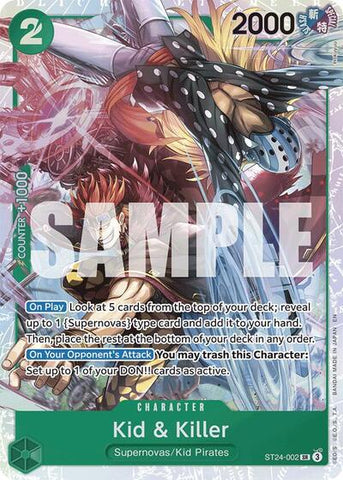 Kid & Killer - (ST24-002) - Starter Deck 24: GREEN Jewelry Bonney - (Super Rare)