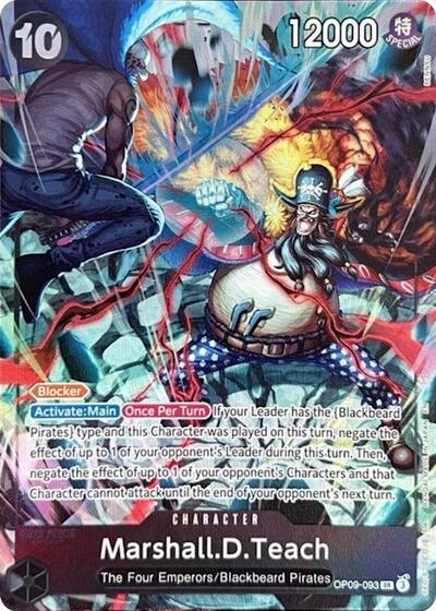 Marshall.D.Teach (English Version 2nd Anniversary Set) - (OP09-093) - One Piece Promotion Cards - (Super Rare)
