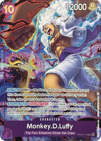Monkey.D.Luffy (English Version 2nd Anniversary Set) - (OP05-119) - One Piece Promotion Cards - (Secret Rare)