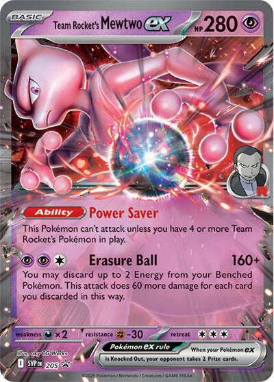 Team Rocket's Mewtwo ex - (205) - SV: Scarlet & Violet Promo Cards - (Promo)