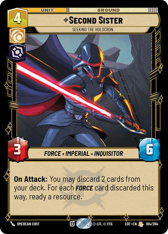 Second Sister - Seeking the Holocron (184/264) (184/264) [Legends of the Force]