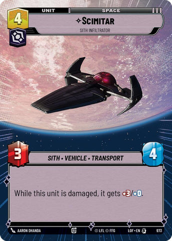 Scimitar - Sith Infiltrator (973) (Hyperspace Foil) (973) [Legends of the Force]