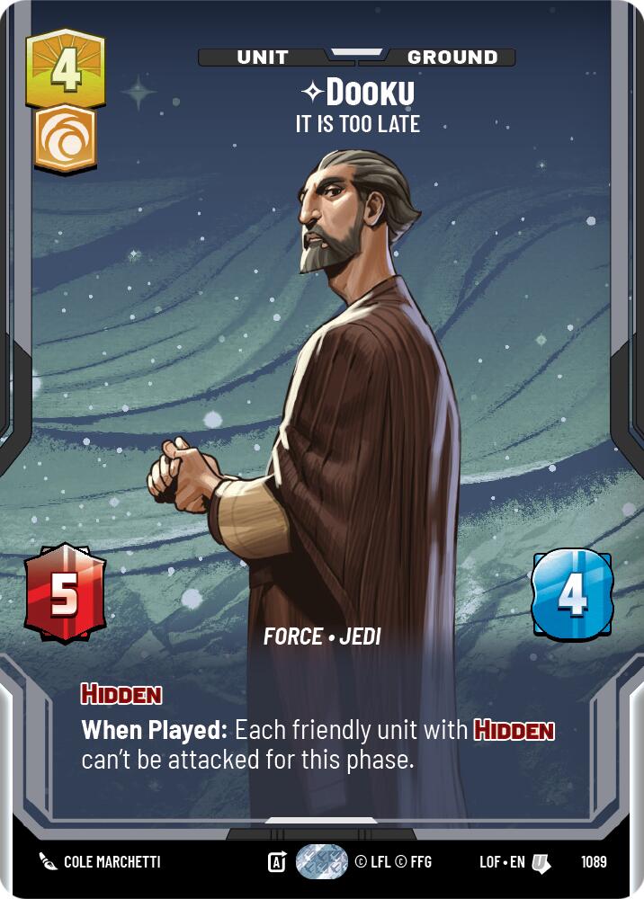 Dooku - It Is Too Late (1089) (Prestige Foil) (1089) [Legends of the Force]