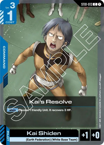 Image for Kai's Resolve (ST01-013) - Gundam Card Game