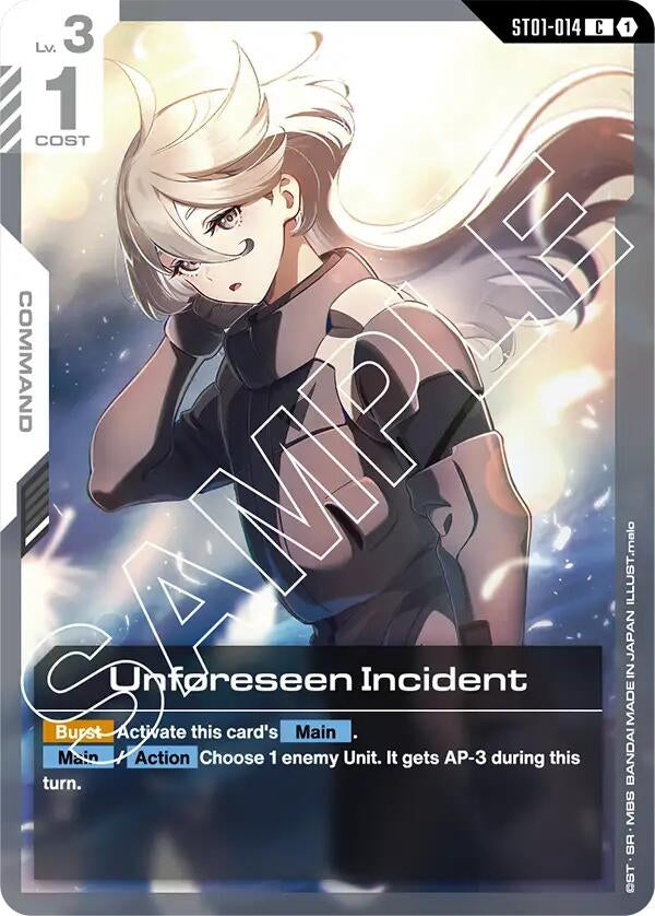 Image for Unforeseen Incident (ST01-014) - Gundam Card Game