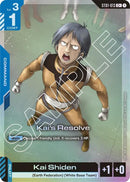 Image for Kai's Resolve (C+) (ST01-013) - Gundam Card Game