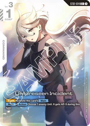 Image for Unforeseen Incident (C+) (ST01-014) - Gundam Card Game