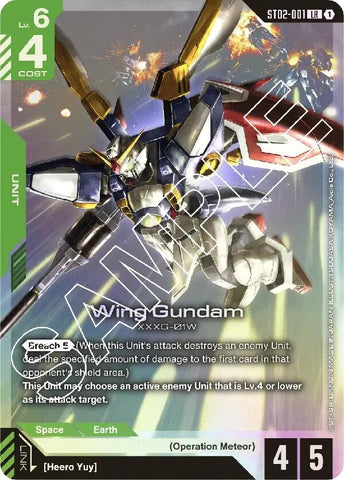 Image for Wing Gundam (ST02-001) - Gundam Card Game