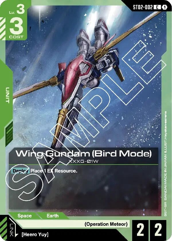 Image for Wing Gundam (Bird Mode) (ST02-002) - Gundam Card Game