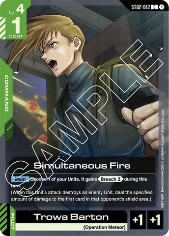Image for Simultaneous Fire (ST02-012) - Gundam Card Game