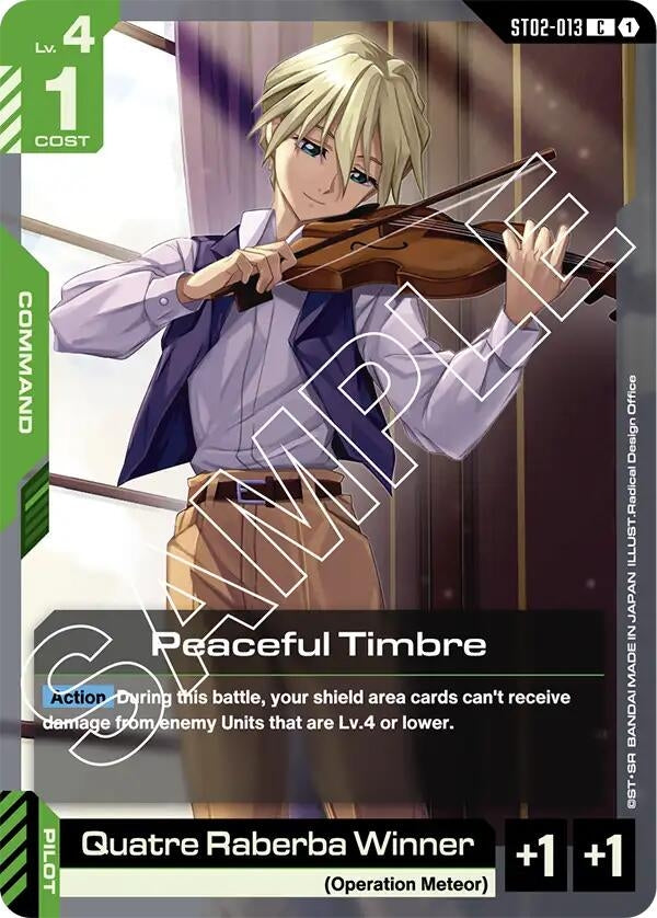 Image for Peaceful Timbre (ST02-013) - Gundam Card Game