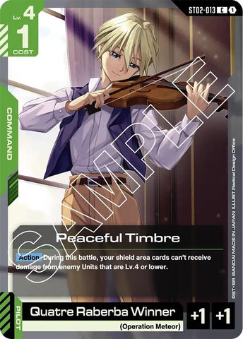 Image for Peaceful Timbre (ST02-013) - Gundam Card Game