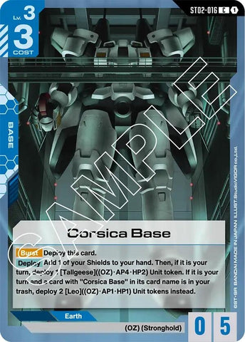 Image for Corsica Base (ST02-016) - Gundam Card Game