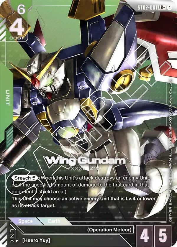 Image for Wing Gundam (LR+) (ST02-001) - Gundam Card Game