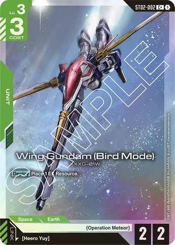 Image for Wing Gundam (Bird Mode) (C+) (ST02-002) - Gundam Card Game