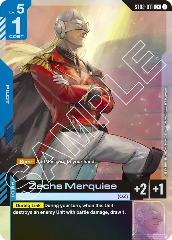Image for Zechs Merquise (C+) (ST02-011) - Gundam Card Game