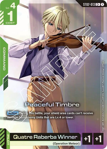 Image for Peaceful Timbre (C+) (ST02-013) - Gundam Card Game