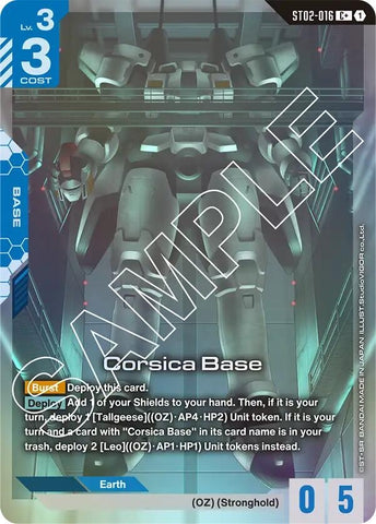 Image for Corsica Base (C+) (ST02-016) - Gundam Card Game