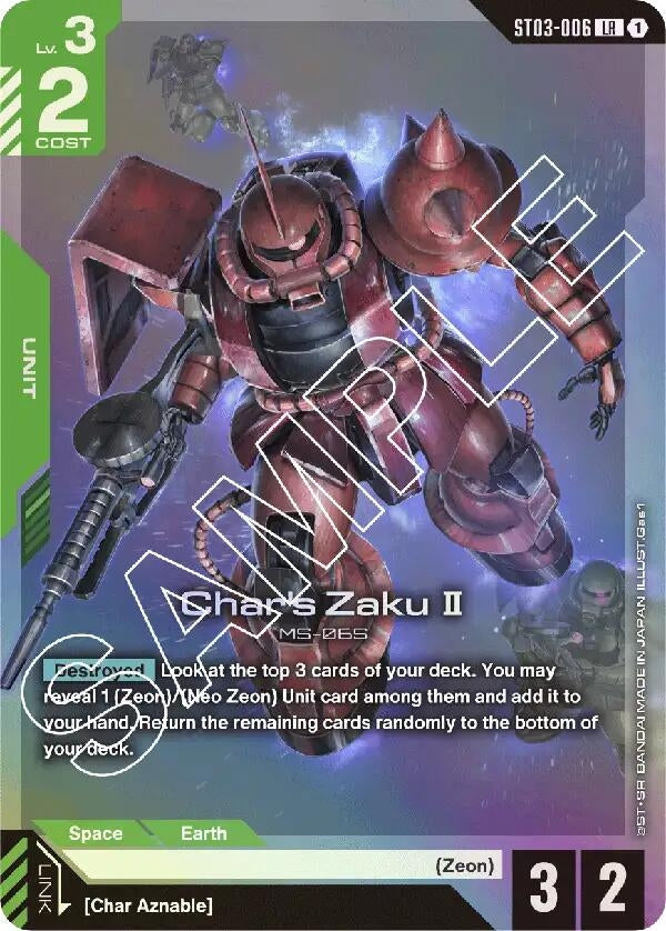 Image for Char's Zaku II (ST03-006) - Gundam Card Game