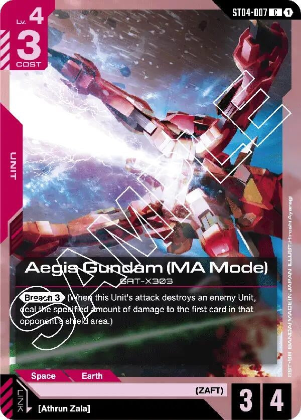 Image for Aegis Gundam (MA Mode) (ST04-007) - Gundam Card Game