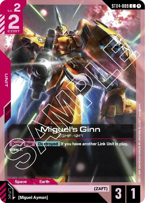 Image for Miguel's Ginn (ST04-009) - Gundam Card Game