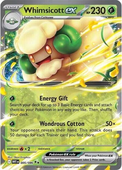 Whimsicott ex - (005/086) - SV: White Flare - (Double Rare)