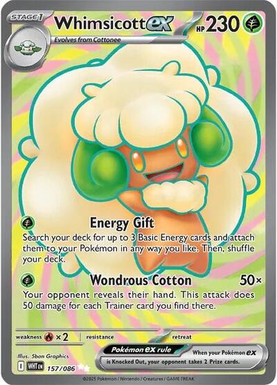 Whimsicott ex - (157/086) - SV: White Flare - (Ultra Rare)