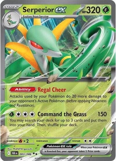Serperior ex - (003/086) - SV: Black Bolt - (Double Rare)
