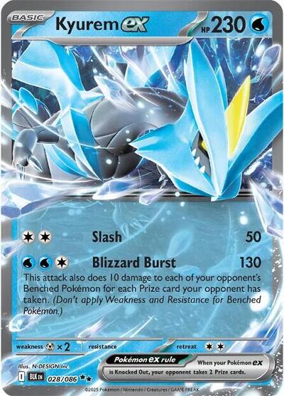 Kyurem ex - (028/086) - SV: Black Bolt - (Double Rare)