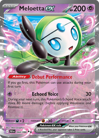 Meloetta ex - (044/086) - SV: Black Bolt - (Double Rare)