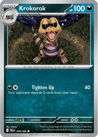 Krokorok - 061/086 61 - SV Black Bolt Reverse Holofoil