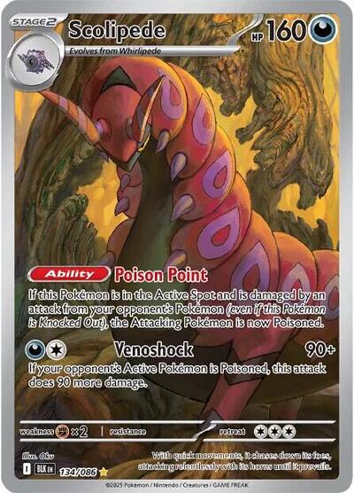 Scolipede - (134/086) - SV: Black Bolt - (Illustration Rare)