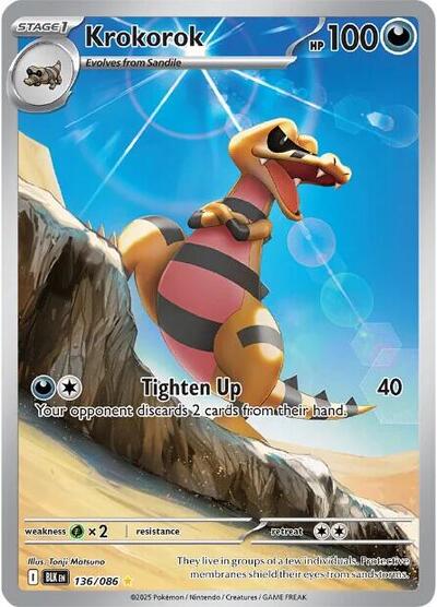 Krokorok - (136/086) - SV: Black Bolt - (Illustration Rare)