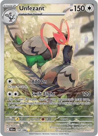 Unfezant - (150/086) - SV: Black Bolt - (Illustration Rare)