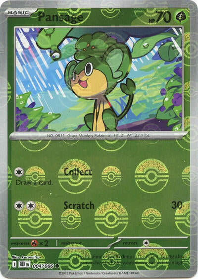 Pansage (Poke Ball Pattern) - (004/086) - SV: Black Bolt - (Common)