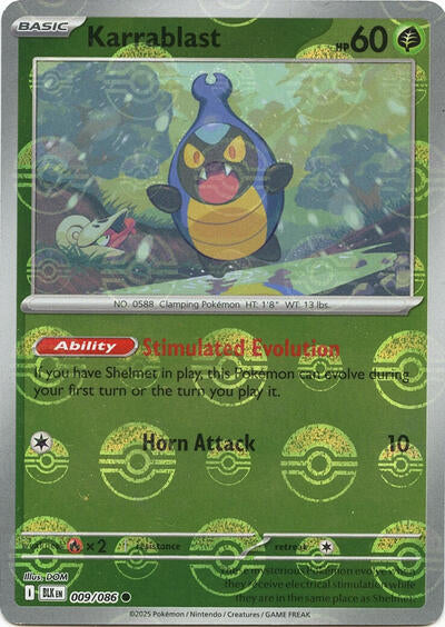 Karrablast (Poke Ball Pattern) - (009/086) - SV: Black Bolt - (Common)