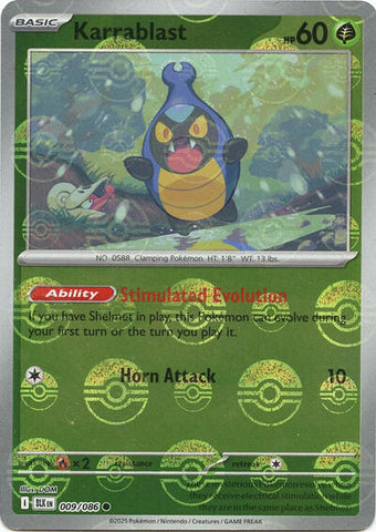 Karrablast (Poke Ball Pattern) - (009/086) - SV: Black Bolt - (Common)