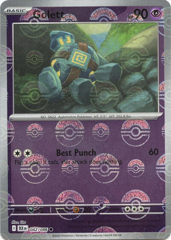 Golett (Poke Ball Pattern) - (042/086) - SV: Black Bolt - (Common)