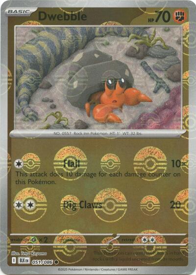 Dwebble (Poke Ball Pattern) - (051/086) - SV: Black Bolt - (Common)